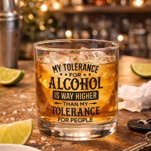 Grappige gepersonaliseerde naam houding persoonlij whisky glas