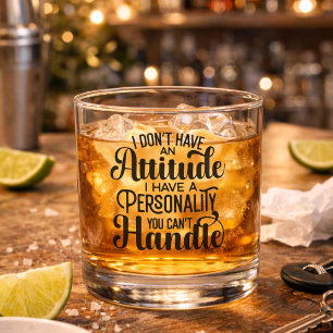 Grappige gepersonaliseerde naam houding persoonlij whisky glas