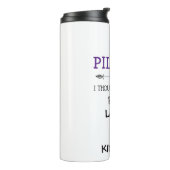 Grappige gepersonaliseerde Pilates Thermosbeker (Gedraaid links)