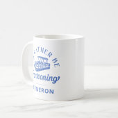 Grappige gepersonaliseerde pontonboot minnaar cita koffiemok (Voorkant links)