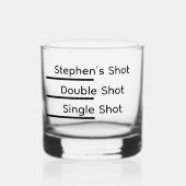 Grappige gepersonaliseerde Shot Pour Whisky Glas (Voorkant)