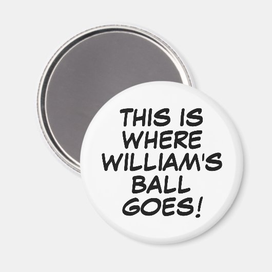 Grappige gepersonaliseerde stripboek golfbal marke magneet (Voorkant / Achterkant)