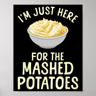 Grappige Gepureerde Aardappel Kunst Voor Mannen Vr Poster