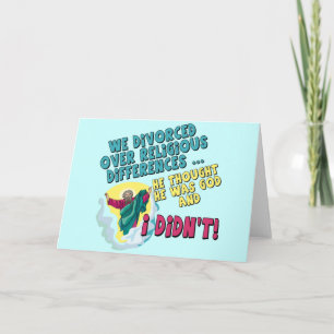 Grappige gescheiden T-shirts en geschenken voor ha Feestdagen Kaart