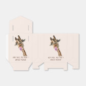 Grappige geschenkdoos met speelse Giraffe - aangep Bedankdoosjes (Uitgevouwen)
