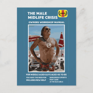 Grappige geschenken voor mannen met een midlife cr briefkaart