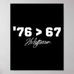 Grappige Geschiedenis 76 67 Thomas Jefferson Zes Z Poster