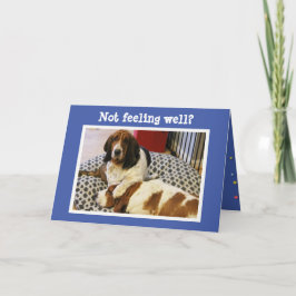 Grappige "Get Well" Kaart met Schattigee Basset Ho