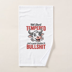 Grappige Getemperde Koe Vintage Handdoek