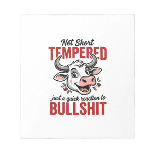 Grappige Getemperde Koe Vintage Notitieblok