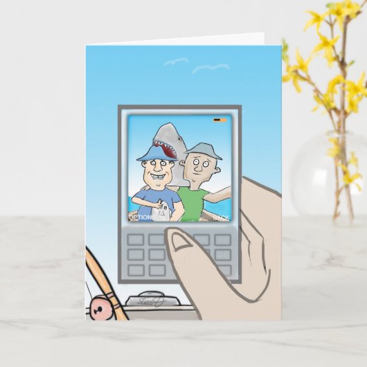 Grappige Geviste Kaart (Gele Bloem)