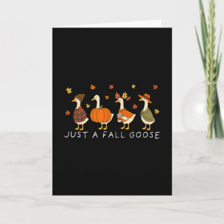 Grappige gewoon een gezellige gans herfst dier gan kaart