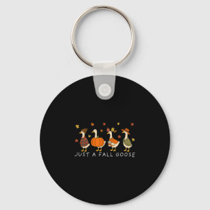Grappige gewoon een gezellige gans herfst dier her sleutelhanger