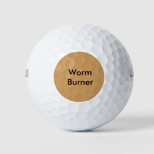Grappige gezegden golfballen - Worm Burner (Voorkant)