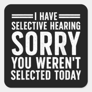 Grappige gezegden kunst voor sarcastische mensen M Vierkante Sticker