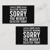 Grappige gezegden kunst voor sarcastische mensen M Visitekaartje (Voorkant / Achterkant)