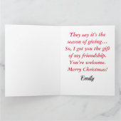 Grappige gezegden Vrolijk Kerstfeest Kat Mok Custo Kaart (Binnen)