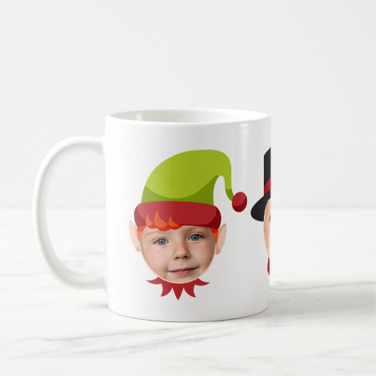 Grappige gezichten Elf & Santa Mok (Links)