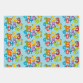 Grappige Gezichtsnummers Ontwerp Wrapping Paper (Voorkant 2)
