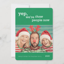 Grappige gezinsfoto Kerstkaart