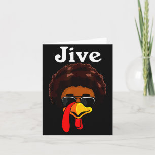 Grappige gezinskostuum voor Jive Thanksgiving Day Kaart