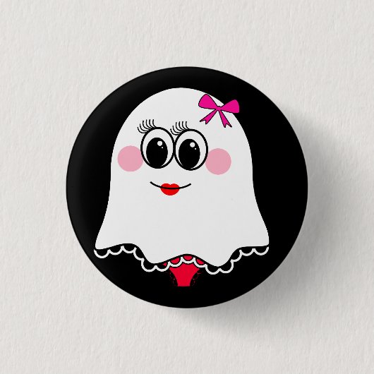 Grappige Ghost emoji! Ronde Button 3,2 Cm (Voorkant)