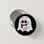 Grappige Ghost emoji! Ronde Button 3,2 Cm (Voorkant /achterkant)
