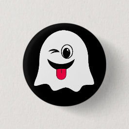 Grappige Ghost emoji! Ronde Button 3,2 Cm