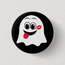 Grappige Ghost emoji! Ronde Button 3,2 Cm