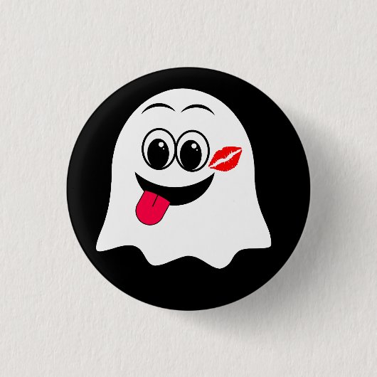 Grappige Ghost emoji! Ronde Button 3,2 Cm (Voorkant)
