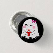 Grappige Ghost emoji! Ronde Button 3,2 Cm (Voorkant /achterkant)