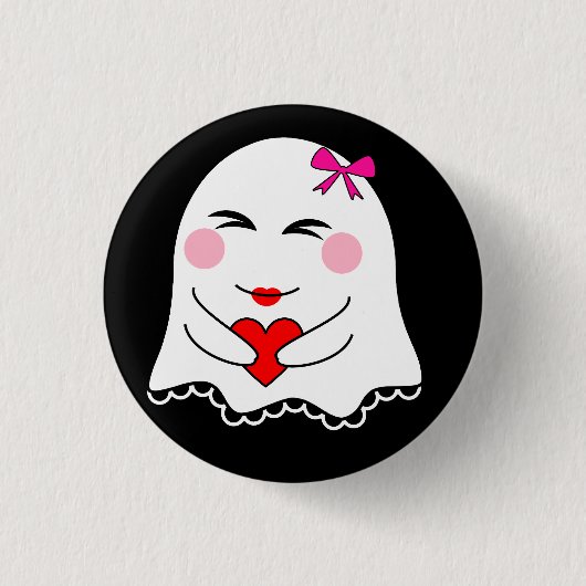 Grappige Ghost emoji! Ronde Button 3,2 Cm (Voorkant)