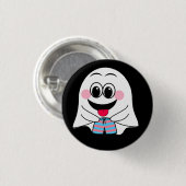 Grappige Ghost emoji! Ronde Button 3,2 Cm (Voorkant /achterkant)