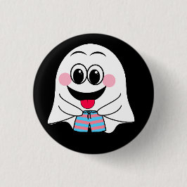 Grappige Ghost emoji! Ronde Button 3,2 Cm