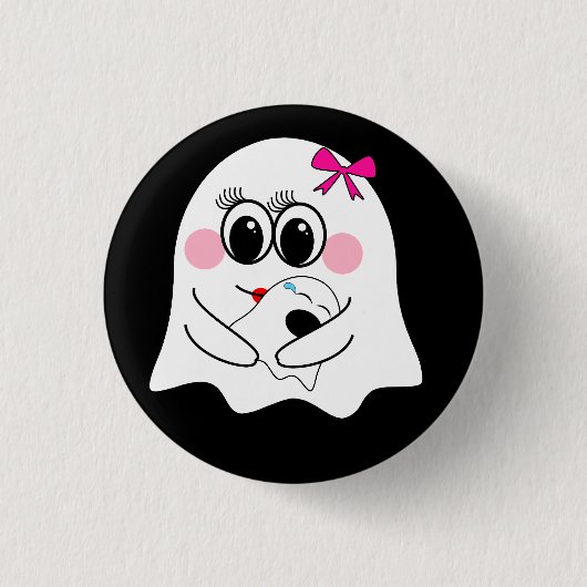Grappige Ghost emoji! Ronde Button 3,2 Cm (Voorkant)