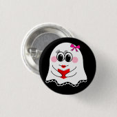 Grappige Ghost emoji! Ronde Button 3,2 Cm (Voorkant /achterkant)
