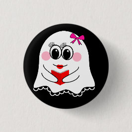 Grappige Ghost emoji! Ronde Button 3,2 Cm