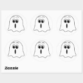 Grappige Ghost emoji! Ronde Sticker (Vel)