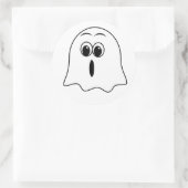 Grappige Ghost emoji! Ronde Sticker (Tas)