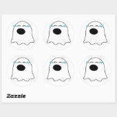Grappige Ghost emoji! Ronde Sticker (Vel)