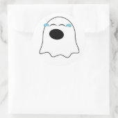 Grappige Ghost emoji! Ronde Sticker (Tas)