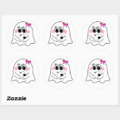 Grappige Ghost emoji! Ronde Sticker (Vel)