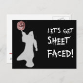 Grappige Ghost Jack O Lantern Halloween Briefkaart (Voorkant / Achterkant)