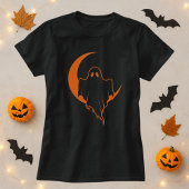 Grappige Ghost Moon Halloween T-shirt