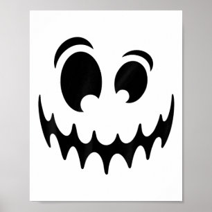 Grappige Ghost Pumpkin Gezicht Kostuum Halloween J Poster