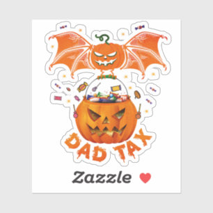 Grappige Ghost Pumpkin Halloween vader belasting Sticker
