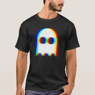 Grappige Ghost Trippy Vaporwave Halloween Techno R T-shirt