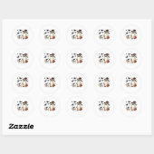 Grappige Ghost Walking Dog Spooky Seizoen Hallowee Ronde Sticker (Vel)