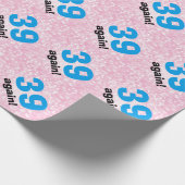 Grappige Gift Wrap Verjaardag 39 Over de Heuvel Cadeaupapier (Hoek)