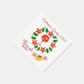 Grappige Gin-Gle Bells kerst Servet (Hoek)